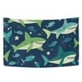thumbnail image 6 of Yayeee Tapestry Wall Hanging for Bedroom 90" x 60" Living Room Home Wall Art Decor, Sharks Pattern, 6 of 7