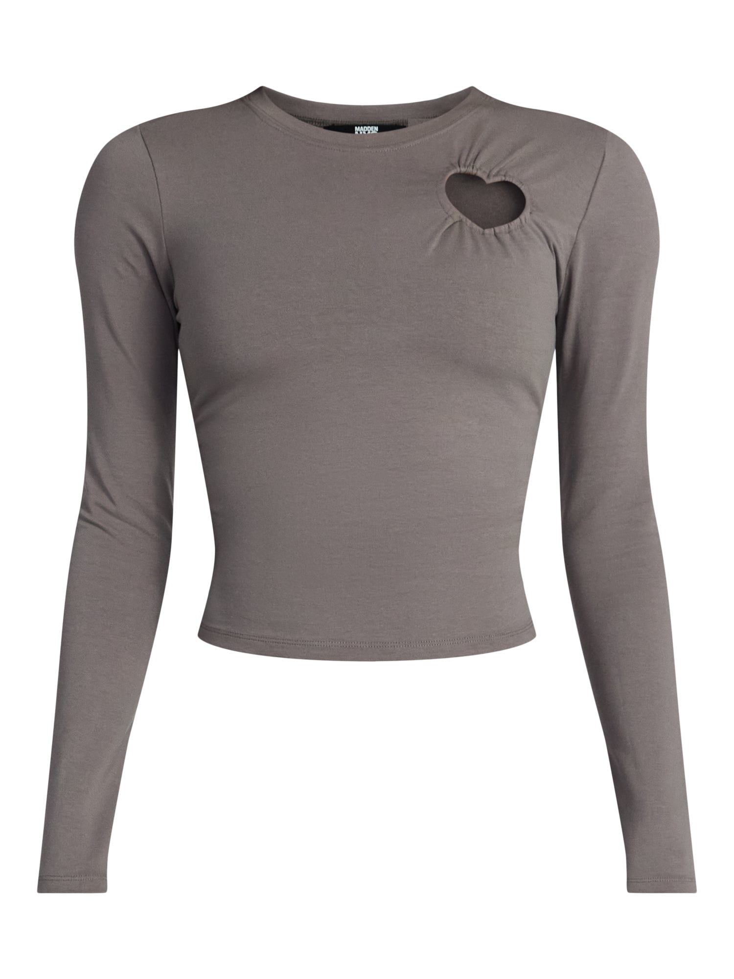 Madden NYC Women’s Heart Top with Long Sleeves, Sizes XXS-XXL