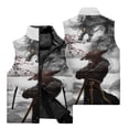 thumbnail image 4 of Chaqueta sin mangas para hombre con diseño de árbol de sol y luna, para deportes al aire libre, ciclismo, resistente al viento, cálida, con cuello alto y cremallera, 4 of 5