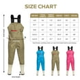 thumbnail image 4 of Ghosthorn Chest Waders for Kids Waterproof Youth Waders for Hunting Fishing Waders with Boots nylon Waders for Children, 4 of 7