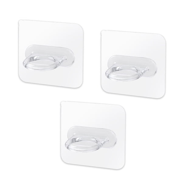 Yuarrent Perchas para abrigos de pared, ganchos autoadhesivos para ducha de 2kg, soportes colgantes de plástico, organizadores de puerta de Almacenamiento y organización del hogar 3 piezas