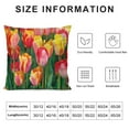 thumbnail image 6 of JEUXUS Living Bouquet of Tulips Throw Pillow Cover 2-Pack Short Plush Pillowcase White, 6 of 6