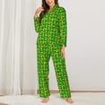 thumbnail image 2 of Zufioo Corn 4 Women's Pajamas Set Long Sleeve Shirts & Long Pants 2 Piece Pjs Sleepwear with Pockets，Pajama Set Top With Pants，Lounge Sets Long Sleeve Sleepwear-XX-Large, 2 of 7
