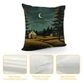 thumbnail image 4 of Creowell Crescent Moon Trees Grass Fashion Style Dirt-Resistant Throw Pillow Covers for Couch Sofa Bed Living Room Bedroom Pillow Case 1PC 22x22in, 4 of 5