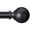 Black-28 to 120 in., variant on Bronze Adjustable Curtain Rod Set 28 to 88 in., 1 Inch Diameter Heavy Duty