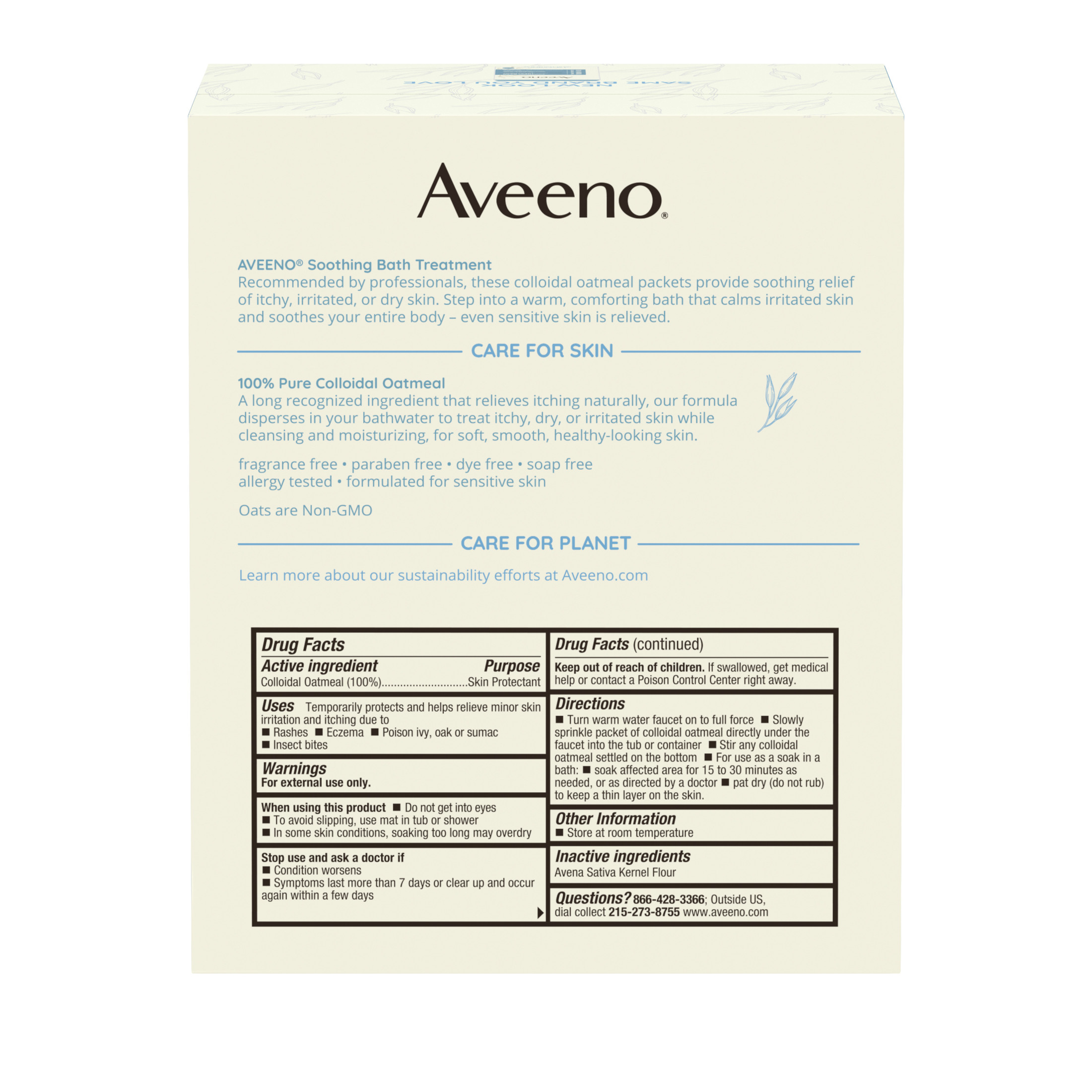 Aveeno Soothing Bath Soak for Eczema, Natural Colloidal Oatmeal, 8 Ct. - image 5 of 11