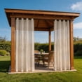 thumbnail image 4 of Sheer Voile Curtains Long Transparent Drapes Double Rod Pocket Gauze Curtains for Living Room Bedroom Sliding Glass Door, 4 of 6