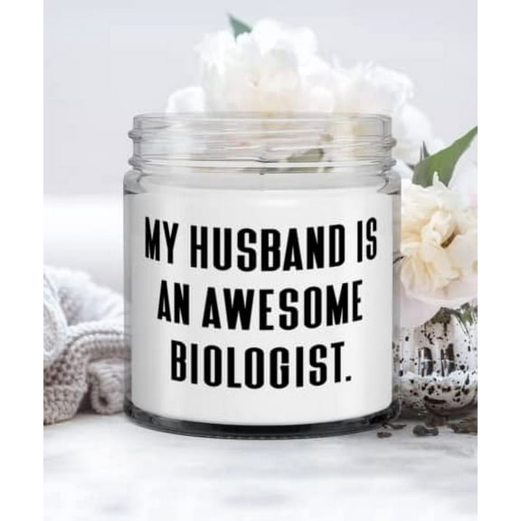 Cheap Husband Candle, My Husband Is an Awesome Biologist, Present For Husband, Cheap From Wife