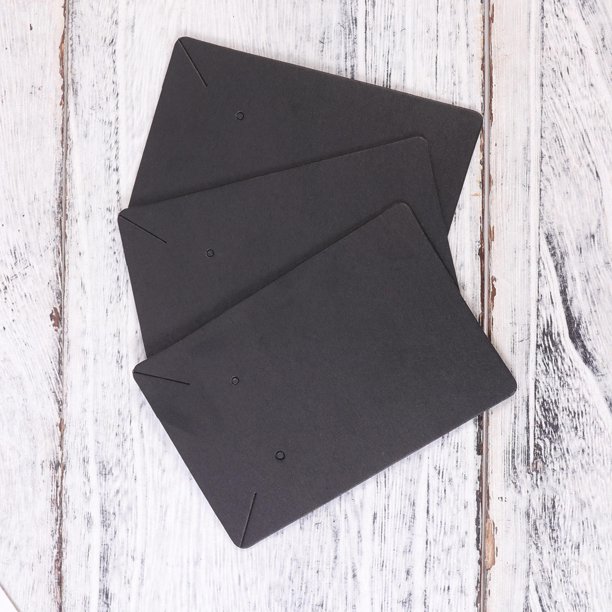 FOLOYORI 50Ud Tarjetas Ecológicas Negras Para Exhibir Aretes Y Collares Con Bolsitas Protectoras Opp