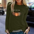 thumbnail image 2 of T-Shirt Blouse Décontracté à Manches Longues pour Femmes, Col Rond, Imprimé, 2 of 6