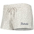 thumbnail image 4 of Women's Concepts Sport White/Cream New England Patriots Montana Knit Top & Shorts Sleep Set, 4 of 5