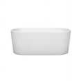 thumbnail image 2 of 59'' Soaking Bathtub in White with Polished Chrome Trim, 2 of 4