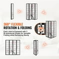 thumbnail image 3 of KFFKFF Partition Screen, Quadruple Panel Oriental Divider, Wooden Foldable Privacy Barrier Indoor, Oriental Movable Decorative Separators, Suitable for Living Space, Workspace, 3 of 9