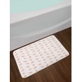 thumbnail image 2 of Blush Pink Bath Mat, Monochrome Pastel Tropical Pattern of Exotic Branches on Polka Dots Print, Plush Bathroom Decor Mat with Non Slip Backing, 29.5" X 17.5", Blush and White, by Ambesonne, 2 of 2
