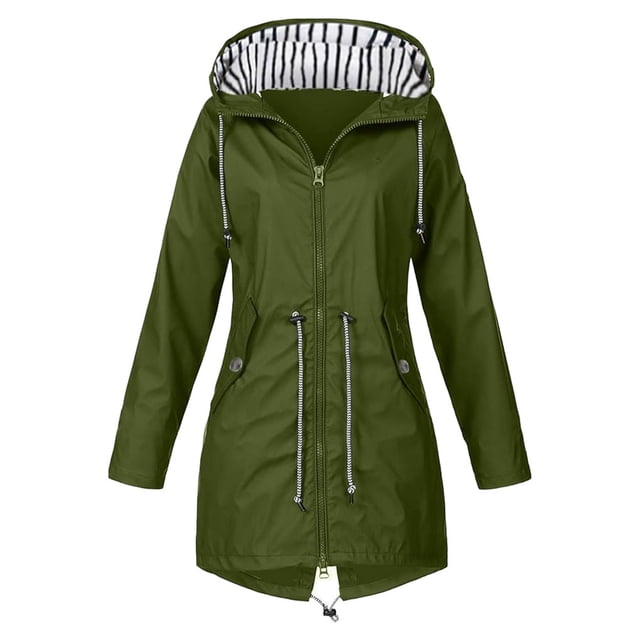 Unatoiry Classic Outdoor Jacket Waterproof And Windproof Essential Companion For All green XL