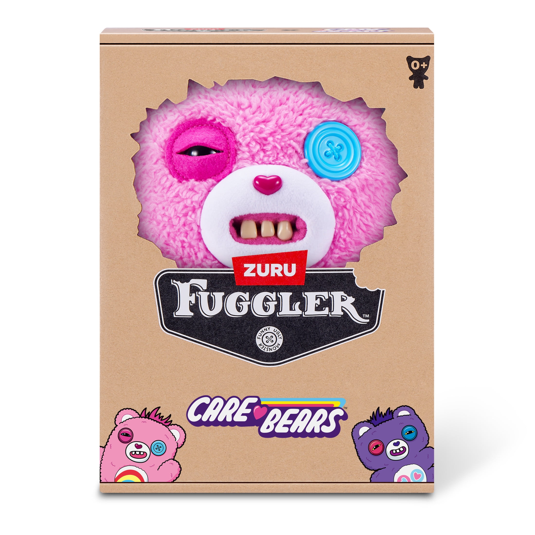 Fuggler Care Bears 9 inch (Cheer Bear), Funny Ugly Monster Stuffed Animal Toy by ZURU