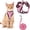 Pink, variant on Moonsky Cat Leash and Harness Set, Lightweight Reflective Pet Walking Lead for Outdoor Travel and Safety Training