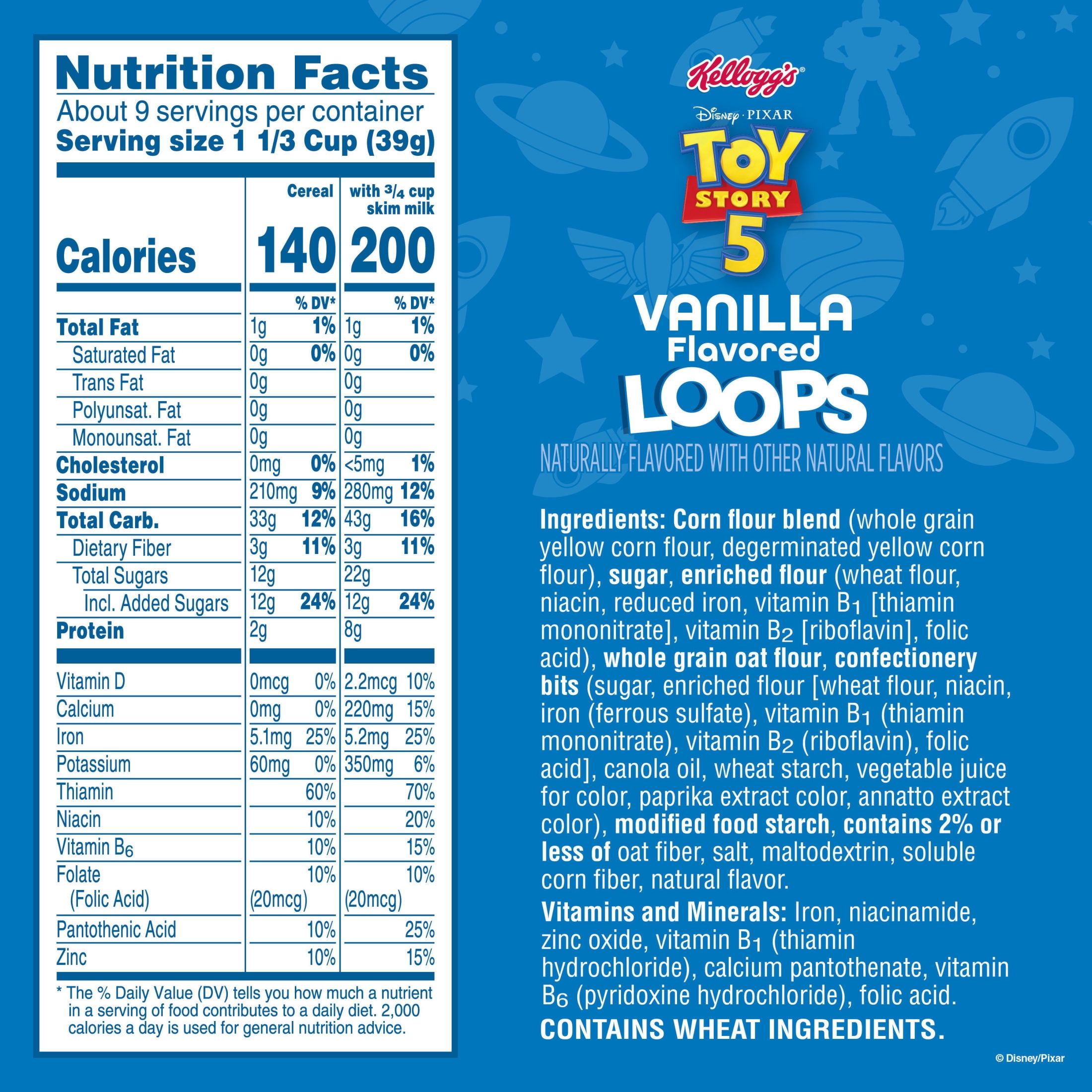 Kellogg's Vanilla Flavored Loops Breakfast Cereal, Limited Edition, 13.2  oz