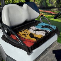 Renewold Summer Golf Cart Seat Cover Lightweight Golf Cart Seat Blanket Keeps Seat Cool & Comfort Fits for Most 2-Seat Golf Carts, Born for Golf Colorful