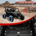 thumbnail image 5 of Xuanlur 24V 7AH 2 Seater Ride on Toys for Big Kids w/ 20" Large Seat, Remote Control, Bluetooth, 2X200W Powerful Motors, MP3, Lights, Power Car Wheels for Boys Girls, Black, 5 of 8