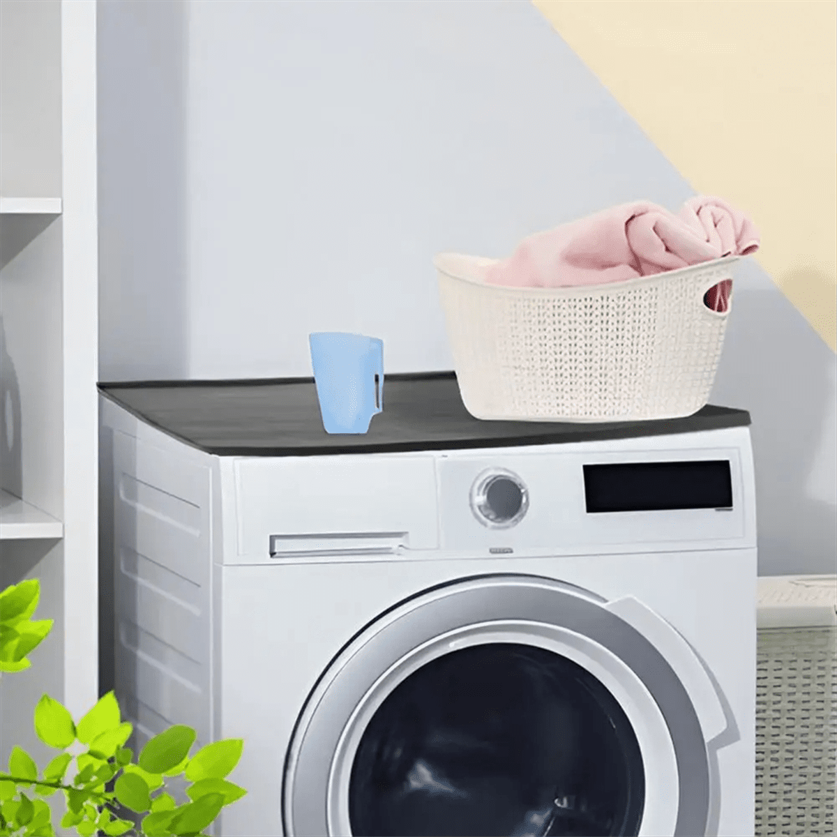 Dryer Mat for Top of Dryer Silicone Washer Dryer Cover Top Washing Machine Cover Dust-Proof Waterproof Protector Mat B