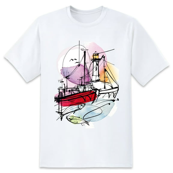 Men's Graphic TeeShip (4) Letter Print T-Shirts Round Neck Short Sleeves Sizes XS-5XL Summer Daily Casual Tops