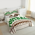 thumbnail image 4 of Manfei Kids Rugby Game Bedding Comforter Set,American Rugby Games Sport Twin Comforter Sets,Beige Green Brown Bedding Set For Boys Teens,Microfiber Bedroom Decor Reversible,2 Pieces, 4 of 9
