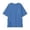 Blue, variant on Girls Short Sleeve T Shirts Orange Oversized Crew Neck Side Split Tops Loose Fit Casual Basic Summer Tees 11-12 Years