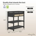 thumbnail image 6 of Dream On Me Doula Changing Table in Matte Black, JPMA certified, with two spacious storage shelves, 6 of 9