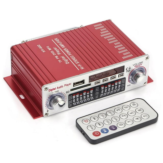 DC12V motocicleta coche mini amplificador de potencia de audio de alta fidelidad radio USB con control remoto
