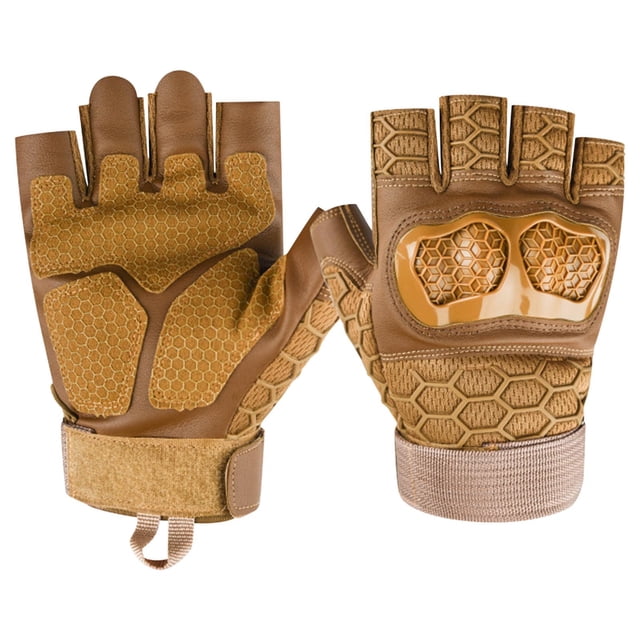 Wmhnj Guantes de motocicleta con pantalla tctil, unisex, de medio dedo, para carreras de carretera, motocross, ciclismo, caza al aire libre, con agarre antideslizante y correa de muñeca