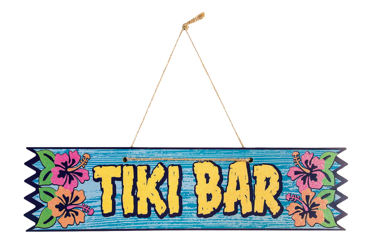 ✅ NEW Wood Aloha Luau Beach Surf Tiki Bar Hanging Sign Door Plaque Decoration b 