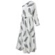 thumbnail image 3 of Gibobby Vestido largo de verano para mujer Vestido corto fruncido de un hombro con estampado floral para mujer Vestidos de fiesta cruzados con dobladillo asim(Blanco,XL), 3 of 5