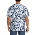 thumbnail image 3 of Gukieu Seaside Primary Color Print Men's Short-sleeved Shirts, Button-down Pocket Shirts, T-shirts, Beach Vacation Travel Summer Clothing-Small, 3 of 5
