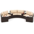 thumbnail image 2 of Costway 7 PCS Patio Furniture Set with Tempered Glass Top Side Tables Back & Seat Cushions, 2 of 10