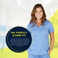 thumbnail image 5 of Super Soft Medical Scrub Top Premium Womans Junior Fit 3 Pocket Mock Wrap Top 8115, 5 of 7