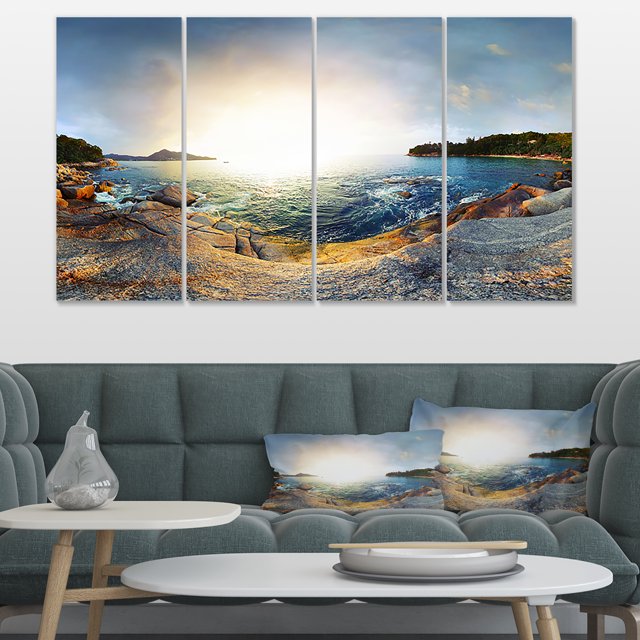 Rocky Coast in Andaman Sea - Impression sur Toile Paysage