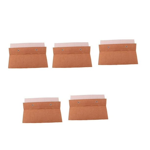 5X Gafas Organizador Gafas de Sol Organizador Almacenamiento Bolsa 15 Ranura Soporte para Gafas Beige Marrón