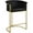 Black, variant on Meridian Furniture Donatella Pink Velvet Stool