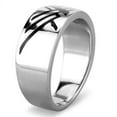 thumbnail image 2 of Anillo Color Plata Para Hombres de Acero Inoxidable Mantanas Modernas, 2 of 4