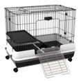 thumbnail image 1 of PawHut 2-Level Guinea Pig Cage for Small Animals, Black 28"H, 1 of 10