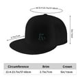 thumbnail image 4 of DouZhe Flat Brim Cap Snapback Hat, Gothic Style Letter K Prints Adjustable Black Adult Baseball Cap, 4 of 7