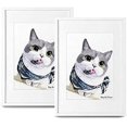 thumbnail image 1 of AmPm 8x8 inch Rustic Brown Matted Square Picture Frame - Made to Display 8x8 Picture Without Mat or 4x4 with Mat- Glass Window- Solid Wood- with Table Top Stand or Wall Hanging, 1 of 7