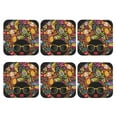 thumbnail image 2 of Disketp African Women Funny Coasters,6 Pcs Leather Coasters With Holder, Perfect Housewarming Hostess Gifts,Protect Furniture From Water Marks Scratch And Damage, 2 of 9