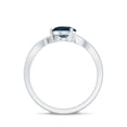 thumbnail image 3 of Rosec Jewels Real London Blue Topaz Pear Shaped Engagement Ring for Women - Statement Ring - AAA Quality - with Jewelry Box, 14K White Gold, US 4.50, 3 of 9