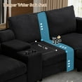 thumbnail image 5 of Wiilayok 153" Oversized U-Shaped Cloud Couch Sectional with Modular Design for Living Room: Comfy Corduroy, Ottoman, USB Port, Cup Holder, Armrest Storage, Side Pocket, Black, 5 of 10