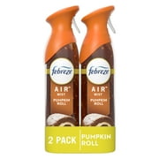 Febreze Air Mist, Odor-Fighting Air Freshener, Pumpkin Roll, 8.8 oz. Aerosol, Pack of 2