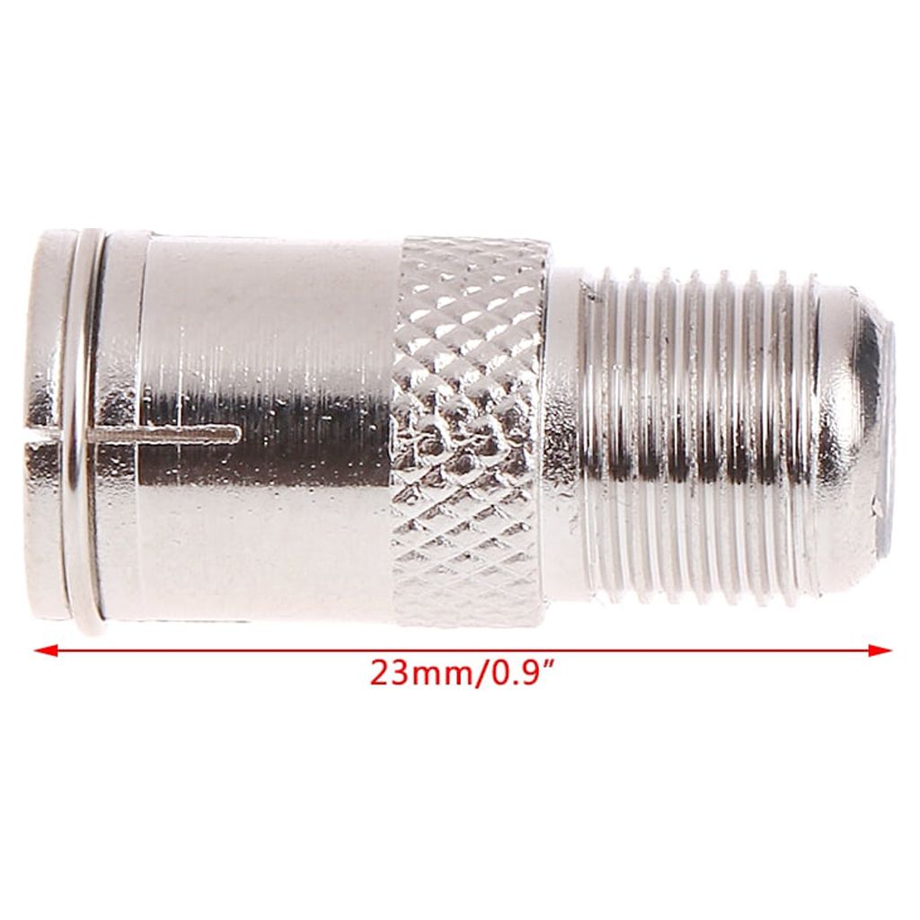 100 Pack F-type Push-On Coax Cable Connectors (Male To Female)
