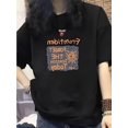 thumbnail image 1 of 2025 Trendy Korean-Inspired Regular Size Casual Short Sleeve T-Shirt for Women - Summer 2025, Half-Sleeve, Fashionable Letter Print Design, 1 of 5