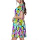 thumbnail image 2 of Disketp Graffiti Pineapples para Vestido de Manga Corta para Mujeres, Vestidos de Verano para Mujeres, Casual y Holgado para la Playa, 2 of 6